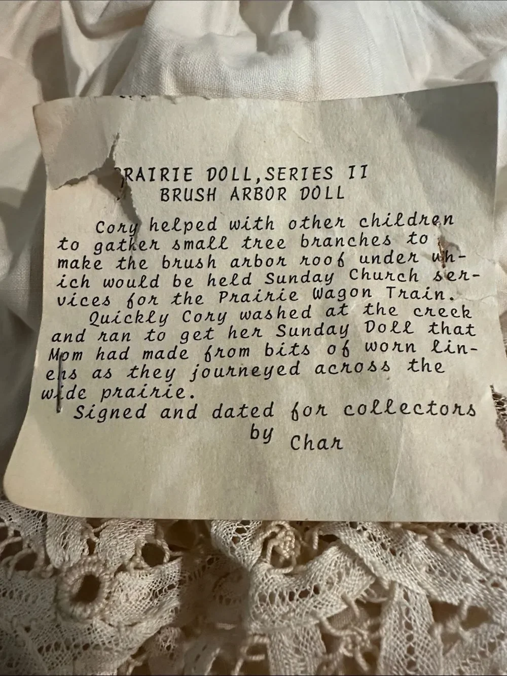 Brush Arbor Doll vintage 1996